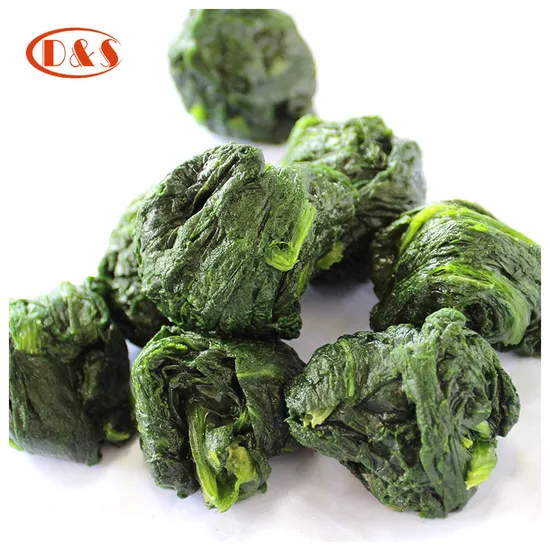 Coupes d'épinards surgelées IQF de haute qualité