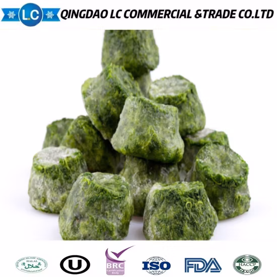 Épinards IQF Épinards surgelés Épinards hachés IQF Épinards hachés nouvelle récolte surgelés